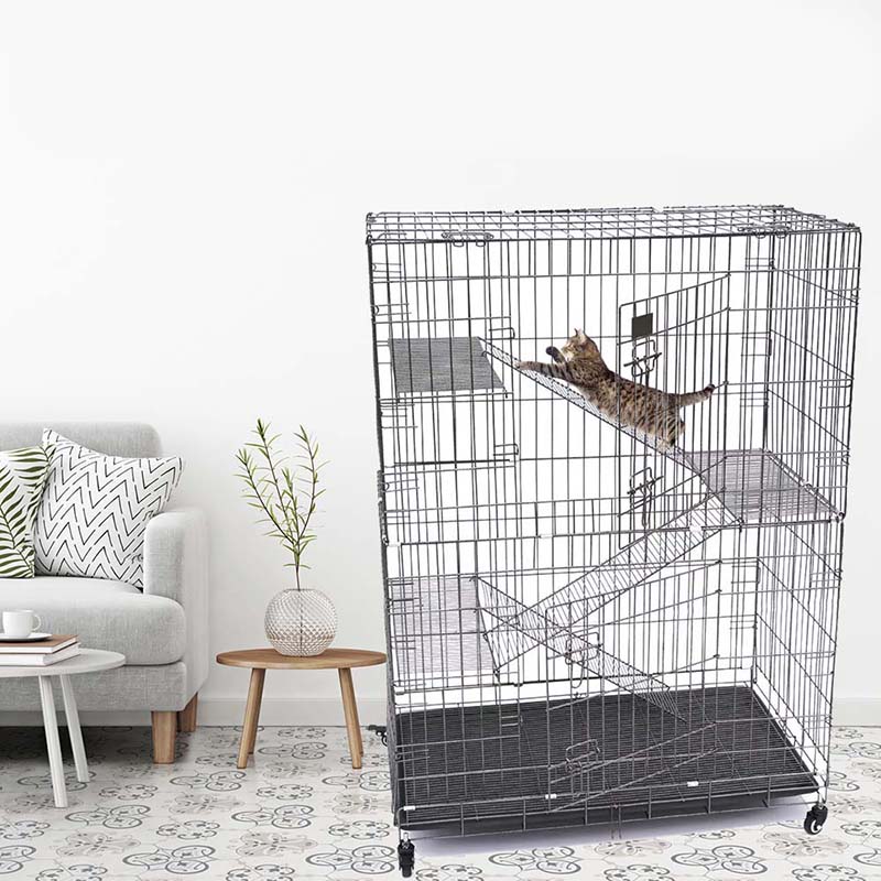 2/3/4-уровневой крупной внутренней проводной металлической клетки кошек с колесами 2/3/4-уровневой крупной внутренней проводной металлической клетки кошек с колесами