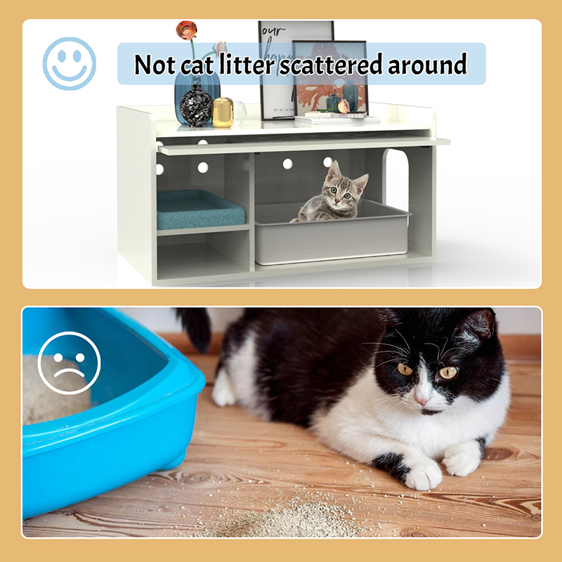 Скрытая туалетная корпуса мебель для мусора мебели для кошачьей клетки Скрытая туалетная корпуса мебель для мусора мебели для кошачьей клетки
