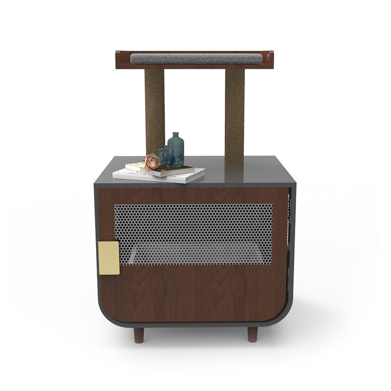 Деревянная скрытая мебель для кошачья клетка с мусором