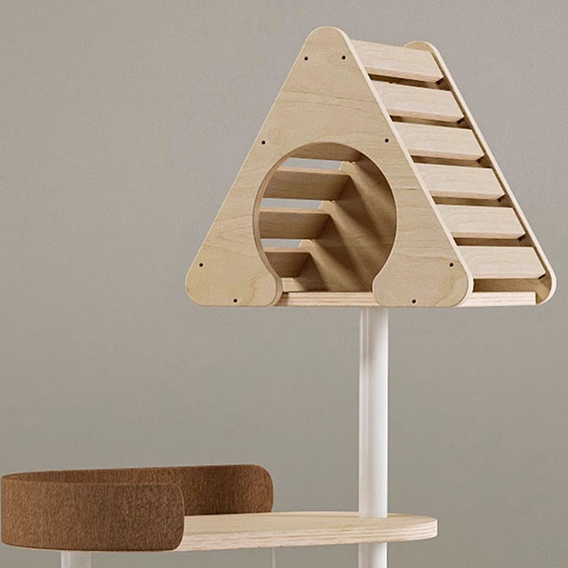 Минималистская геометрическая милая деревянная башня крытая квартира гнездо кошачьи дерево кот Минималистская геометрическая милая деревянная башня крытая квартира гнездо кошачьи дерево кот