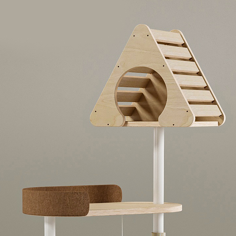 Минималистская геометрическая милая деревянная башня крытая квартира гнездо кошачьи дерево кот Минималистская геометрическая милая деревянная башня крытая квартира гнездо кошачьи дерево кот