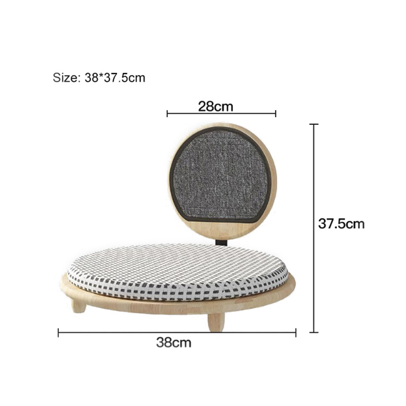 Сплошное дерево уютное гнездо кошачьего кровати с царапиной доской Сплошное дерево уютное гнездо кошачьего кровати с царапиной доской