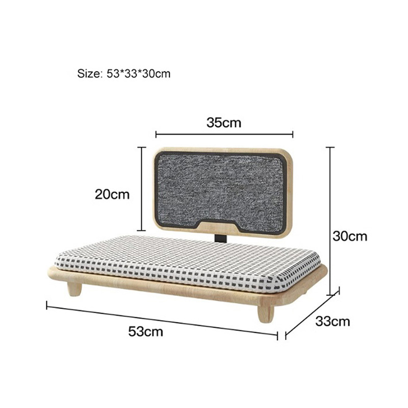 Сплошное дерево уютное гнездо кошачьего кровати с царапиной доской Сплошное дерево уютное гнездо кошачьего кровати с царапиной доской