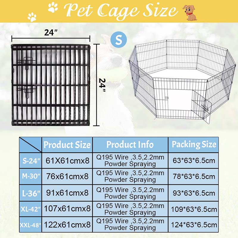 8 панелей металлический забор для домашних животных складной проволочную собаку 8 панелей металлический забор для домашних животных складной проволочную собаку