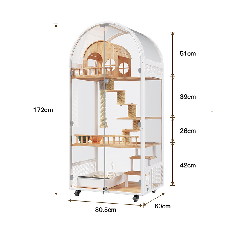 Внутренний деревянный кошачий дом отель панорамная вилла с твердым кошачьим корпусом Внутренний деревянный кошачий дом отель панорамная вилла с твердым кошачьим корпусом