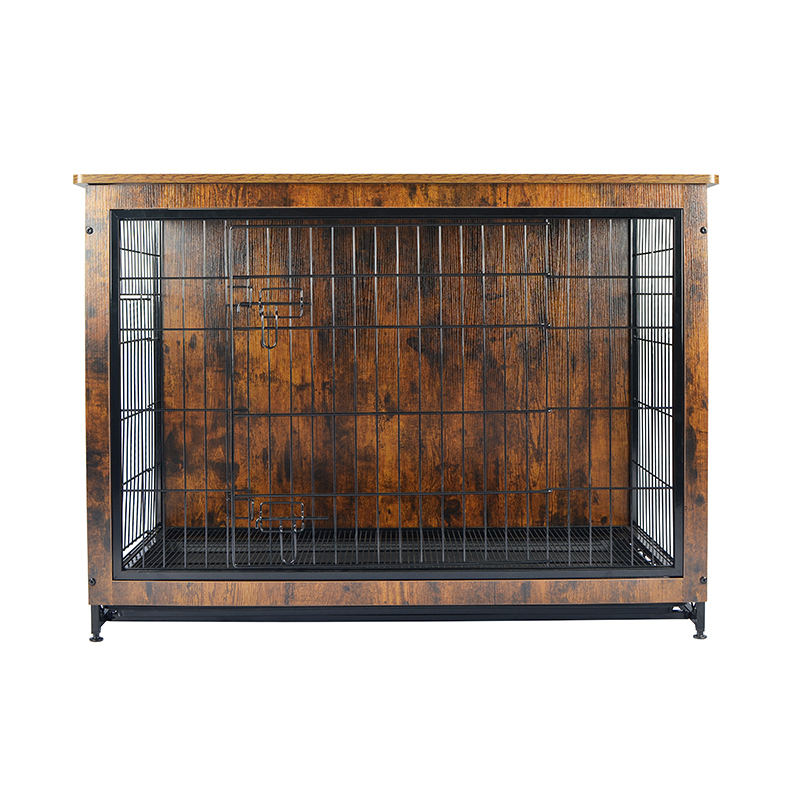 Внутренняя деревянная мебель стиль металлическая клетка для собак