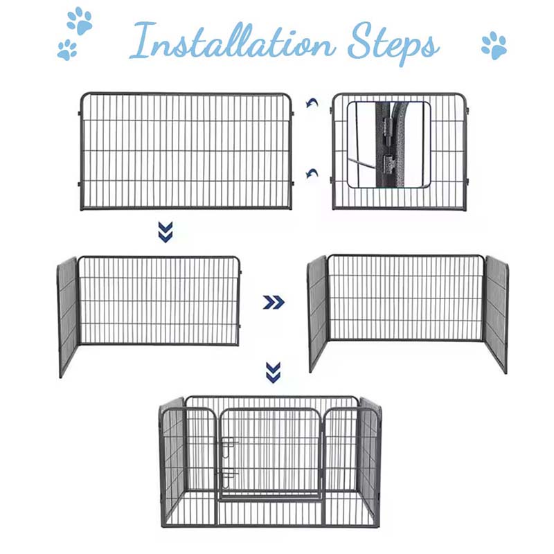 Тяжелая складная трубка металлическая собака Playpen Тяжелая складная трубка металлическая собака Playpen