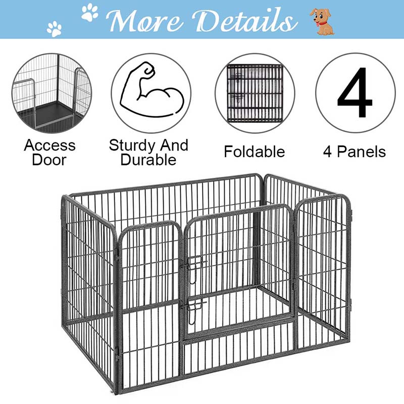 Тяжелая складная трубка металлическая собака Playpen Тяжелая складная трубка металлическая собака Playpen