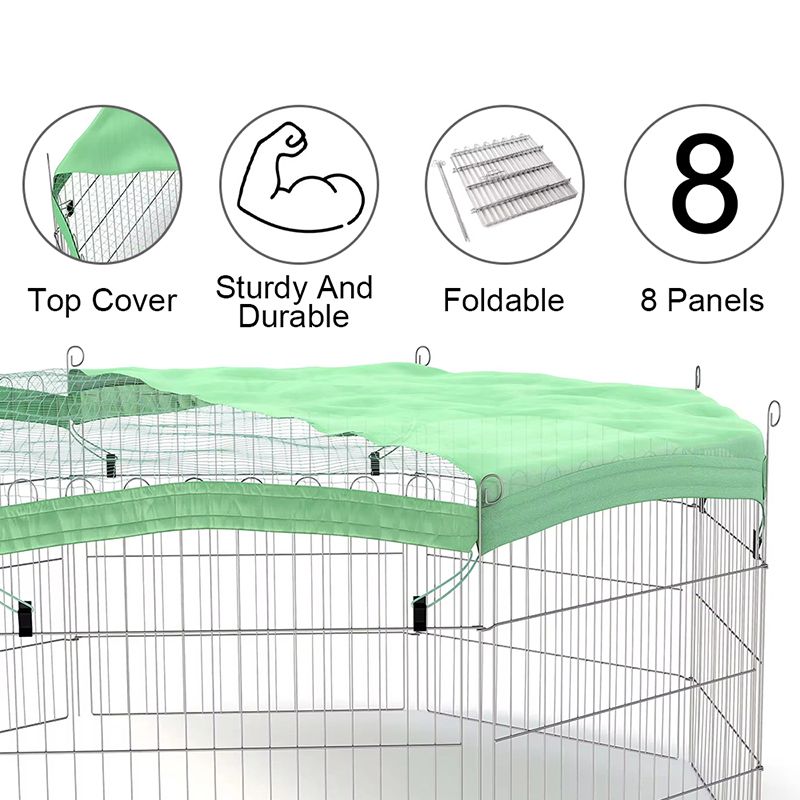 Складная щенка кроличье металлическое пробежек Playpen с верхней крышкой Складная щенка кроличье металлическое пробежек Playpen с верхней крышкой
