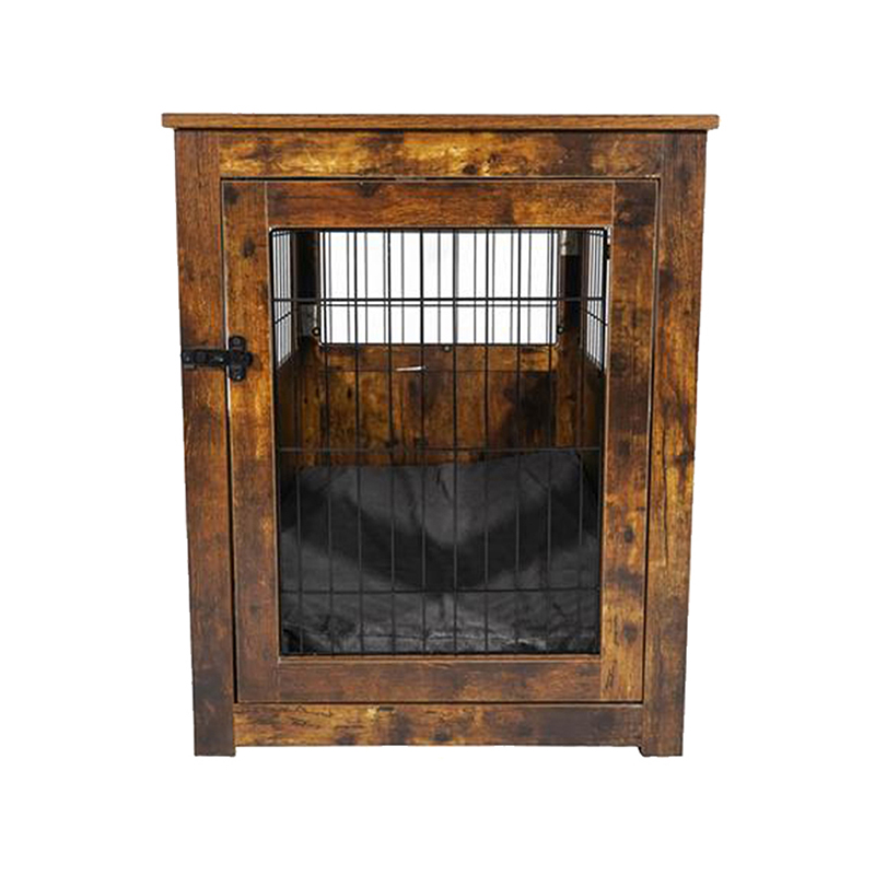 Деревянная металлическая собачья клетка в стиле мебели для маленьких животных Деревянная металлическая собачья клетка в стиле мебели для маленьких животных