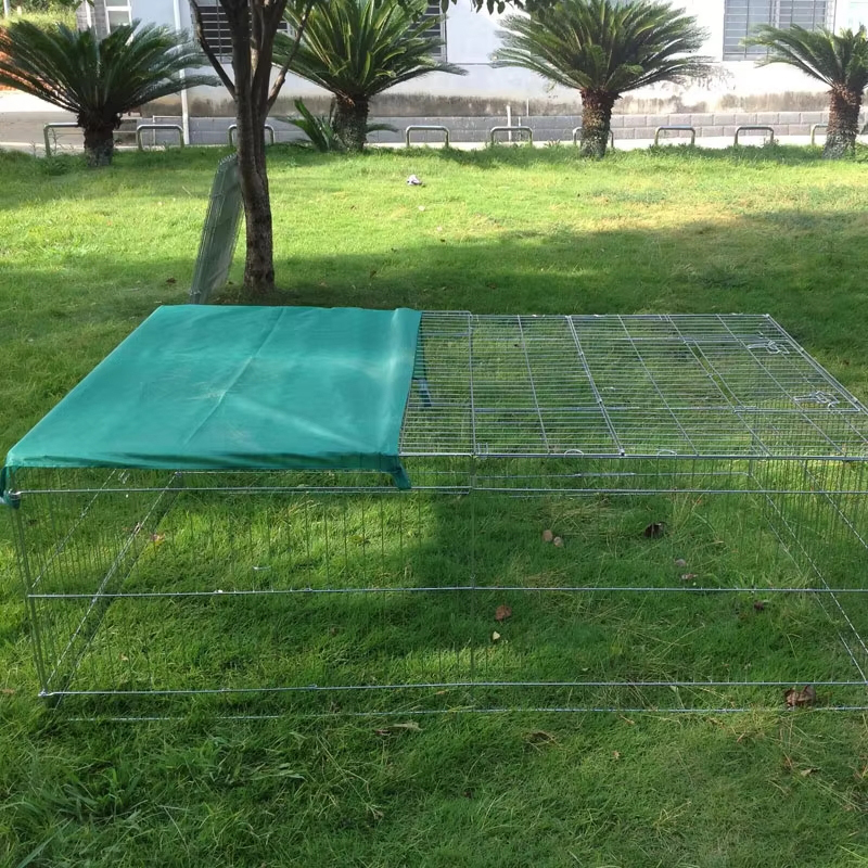 Складная проволока на открытом воздухе Metal Dog Playpen с верхней крышкой Складная проволока на открытом воздухе Metal Dog Playpen с верхней крышкой
