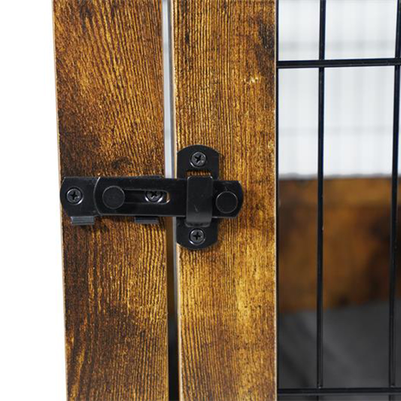 Деревянная металлическая собачья клетка в стиле мебели для маленьких животных Деревянная металлическая собачья клетка в стиле мебели для маленьких животных