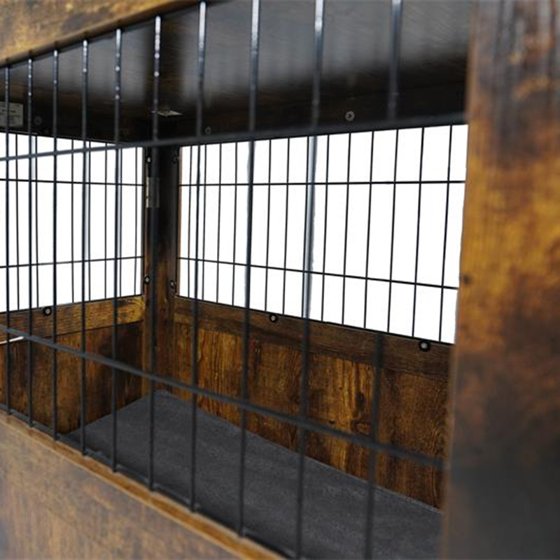 Деревянная металлическая собачья клетка в стиле мебели для маленьких животных Деревянная металлическая собачья клетка в стиле мебели для маленьких животных