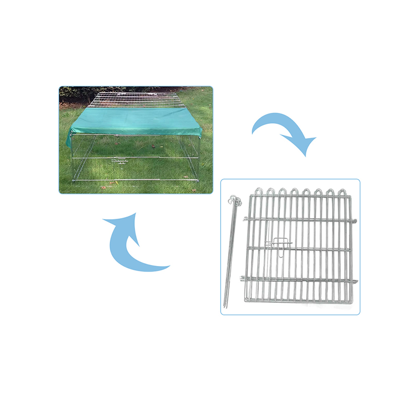 Складная проволока на открытом воздухе Metal Dog Playpen с верхней крышкой Складная проволока на открытом воздухе Metal Dog Playpen с верхней крышкой