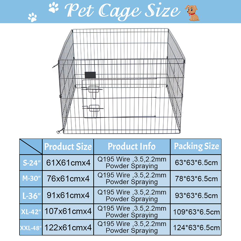 4 панели складываемой проводной металлической собаки Playpen 4 панели складываемой проводной металлической собаки Playpen