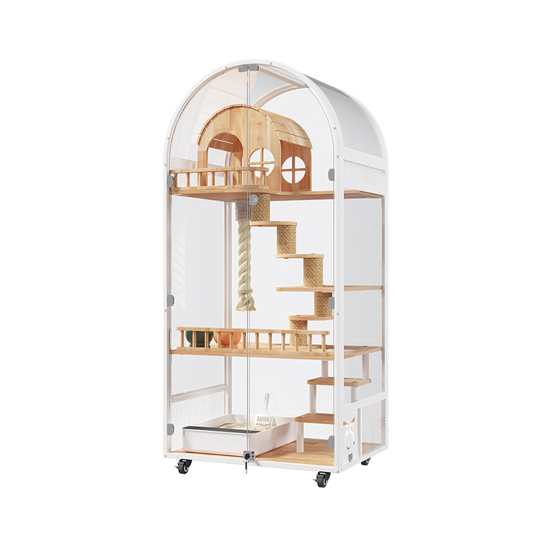 Внутренний деревянный кошачий дом отель панорамная вилла с твердым кошачьим корпусом Внутренний деревянный кошачий дом отель панорамная вилла с твердым кошачьим корпусом